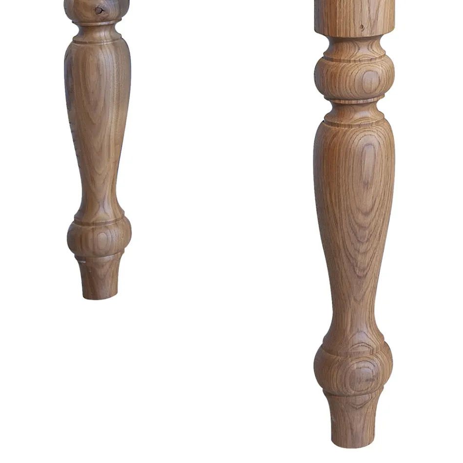 Tavolo Indoor con Piano e Gambe in Rovere Realizzato in Italia – Geolier Viadurini