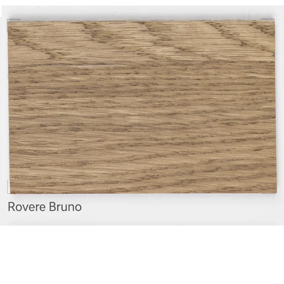 Tavolo Living Allungabile in Placcato di Rovere Nodato Made in Italy – Durin Viadurini