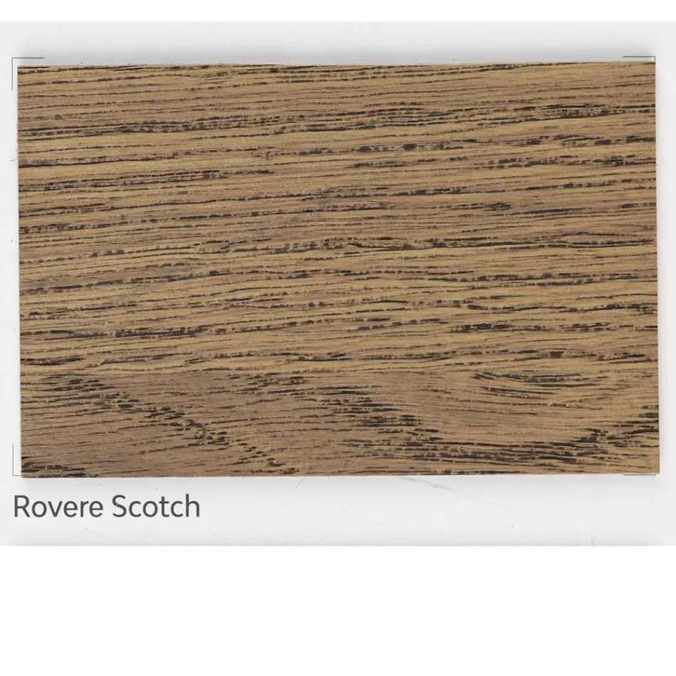 Tavolo Living Placcato in Rovere Massellato Prodotto in Italia – Geolier Viadurini