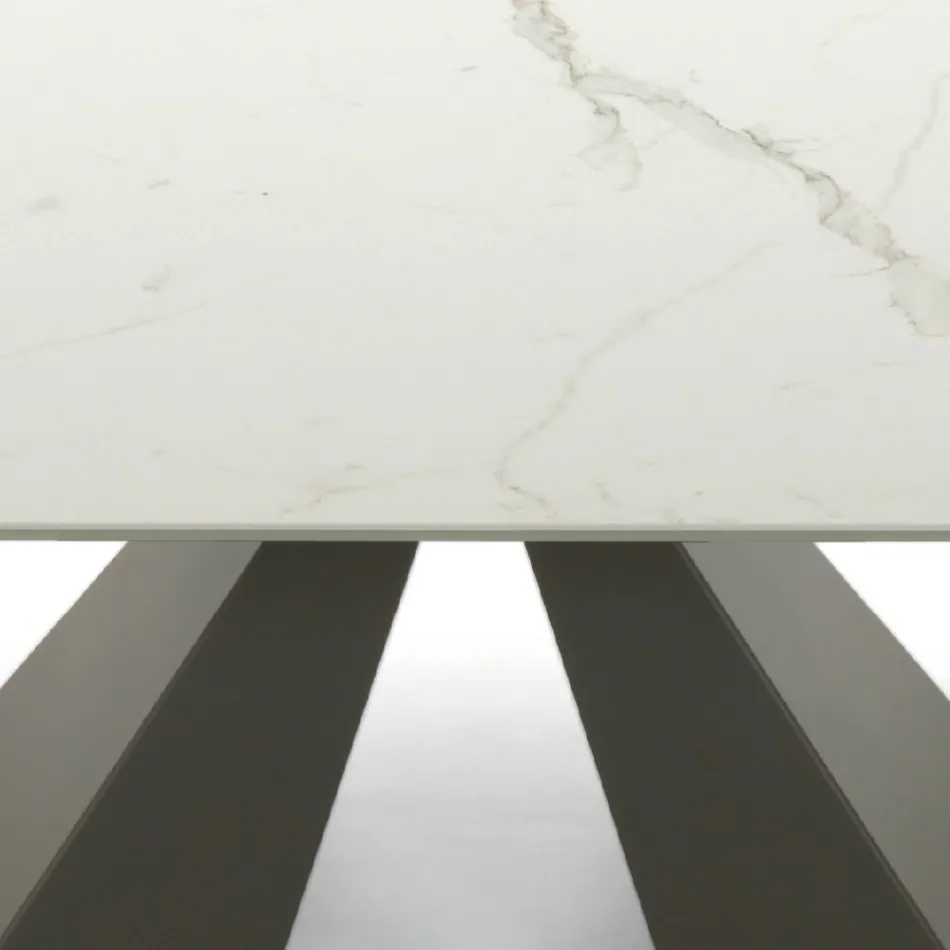Tavolo Moderno Allungabile Fino a 278 cm in Ceramica Made in Italy – Dalmata Viadurini