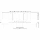 Tavolo Moderno Allungabile Fino a 480 cm in Legno Made in Italy - Michael Viadurini