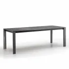 Tavolo moderno allungabile in gres e legno di faggio made Italy Duccio Viadurini