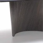 Tavolo moderno con piano in gres effetto marmo fatto in Italia, Adrano Viadurini