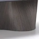 Tavolo moderno con piano in gres effetto marmo fatto in Italia, Adrano Viadurini