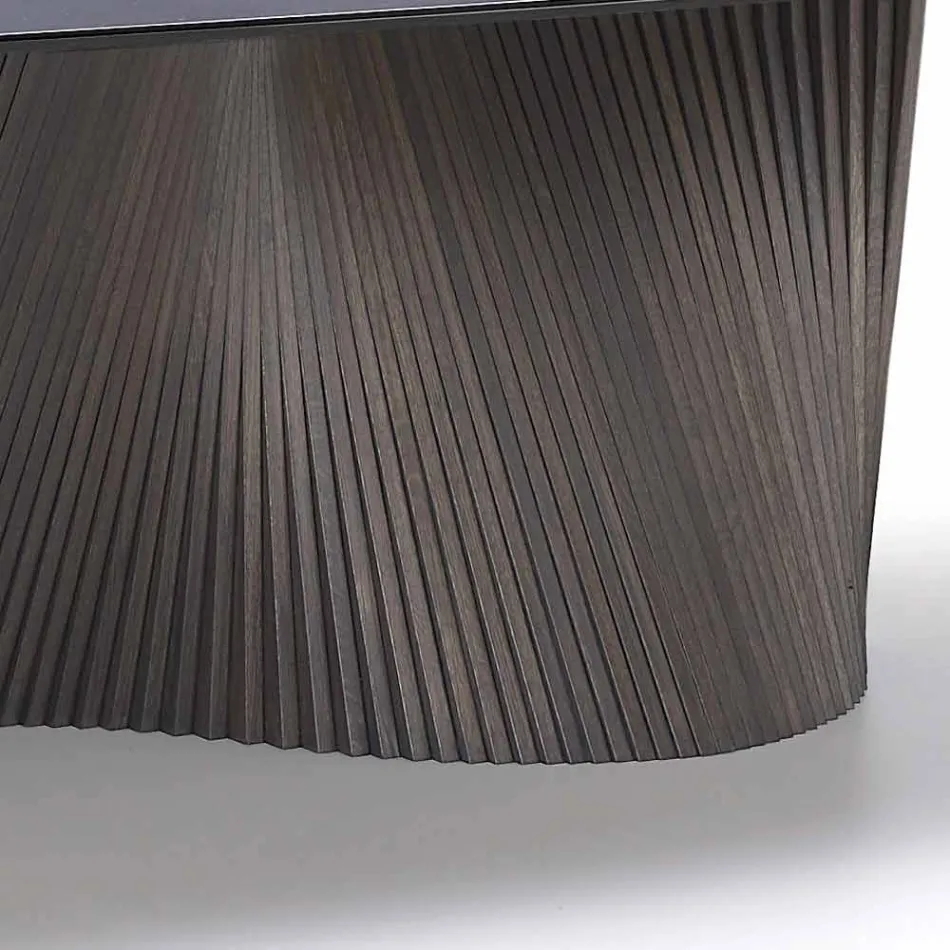 Tavolo moderno con piano in gres effetto marmo fatto in Italia, Adrano Viadurini