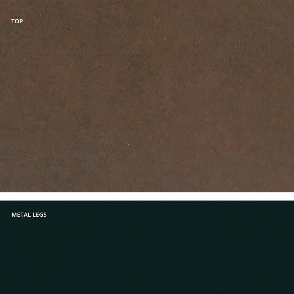 Tavolo moderno in vetroceramica e metallo made in Italy, Dionigi Viadurini