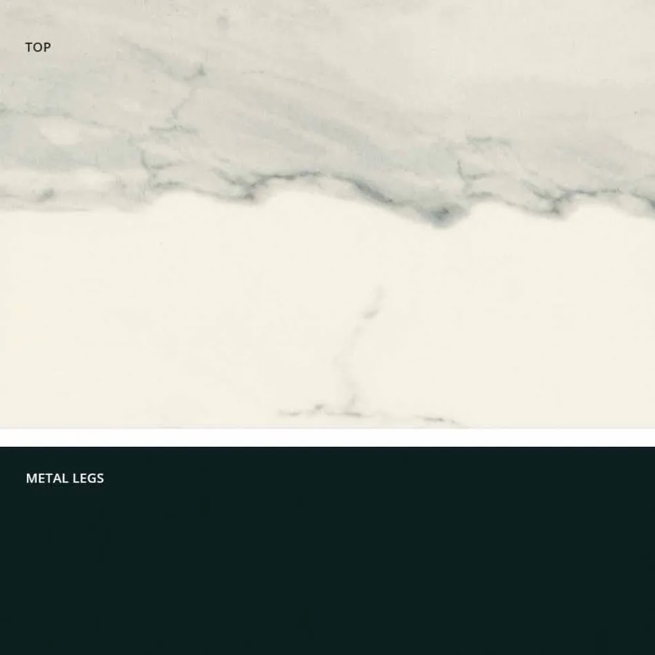 Tavolo moderno in vetroceramica e metallo made in Italy, Dionigi Viadurini