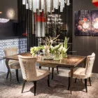 Tavolo neo-classico con struttura in massello e piano in marmo Adam Viadurini