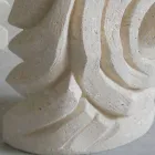 Tavolo ovale di petra con piano in cristallo di design moderno Erinni Viadurini