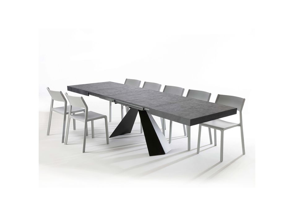 Tavolo per Sala da Pranzo con Piano Allungabile Fino a 290 cm in Legno - Doriano Viadurini