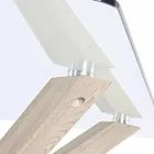 Tavolo per Sala da Pranzo con Piano in Vetro Temperato Homemotion - Denda Viadurini