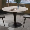 Tavolo per Sala da Pranzo con Piano Rotondo Allungabile Fino a 170 cm - Moreno
