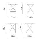 Tavolo Pieghevole Giardino in Acciaio Zincato Fabbricato in Italia - Akila Viadurini