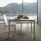 Tavolo Pranzo Allungabile 190 cm Metallo e Legno Made in Italy - Euclideo Viadurini