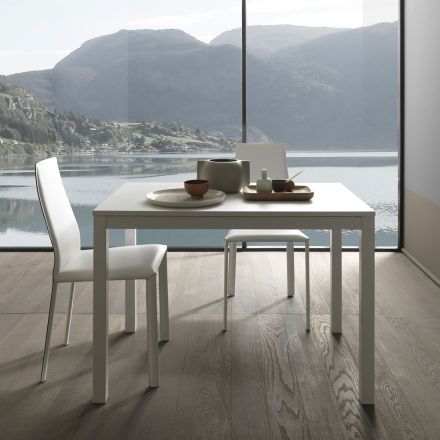 Tavolo Pranzo Allungabile 190 cm Metallo e Legno Made in Italy - Euclideo Viadurini
