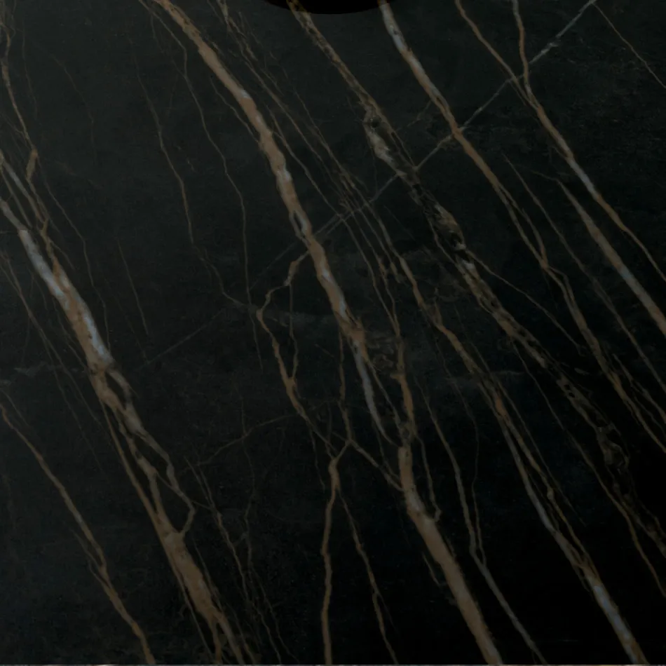 Tavolo Pranzo Allungabile a 2,8 m Metallo e Piano Ceramica Opaca - Rashid Viadurini