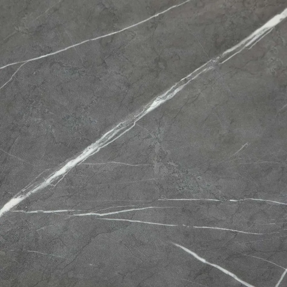 Tavolo Pranzo Allungabile Fino 165 cm in Acciaio e Legno Nobilitato - Veneto Viadurini