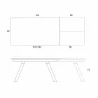 Tavolo Pranzo Allungabile Piano in Ceramica fino 2,8 m Made in Italy - Paoluccio Viadurini