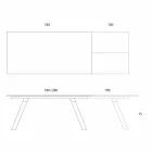 Tavolo Pranzo Allungabile Piano in Ceramica fino 2,8 m Made in Italy - Paoluccio Viadurini