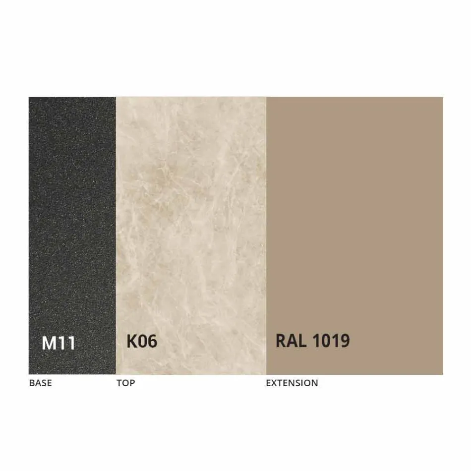 Tavolo Pranzo Allungabile Piano in Ceramica fino 2,8 m Made in Italy - Paoluccio Viadurini