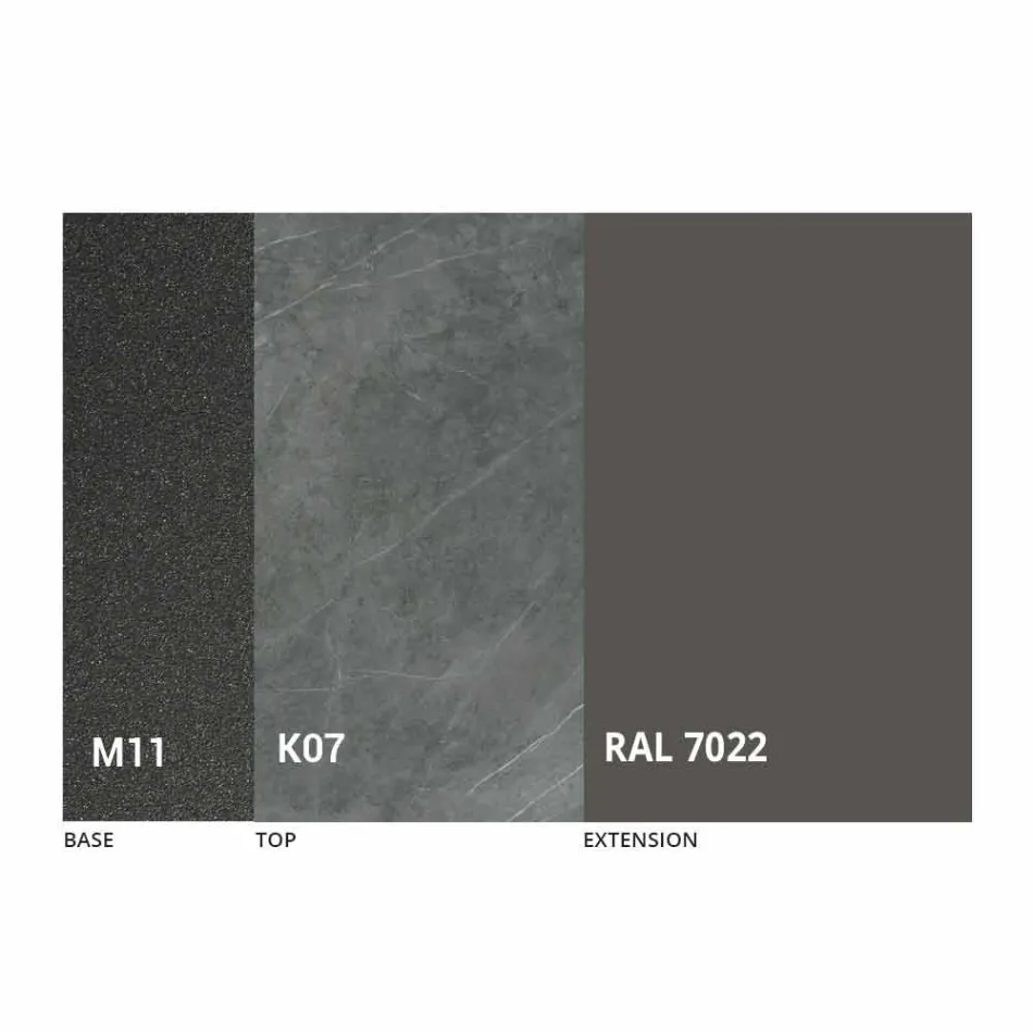 Tavolo Pranzo Allungabile Piano in Ceramica fino 2,8 m Made in Italy - Paoluccio Viadurini