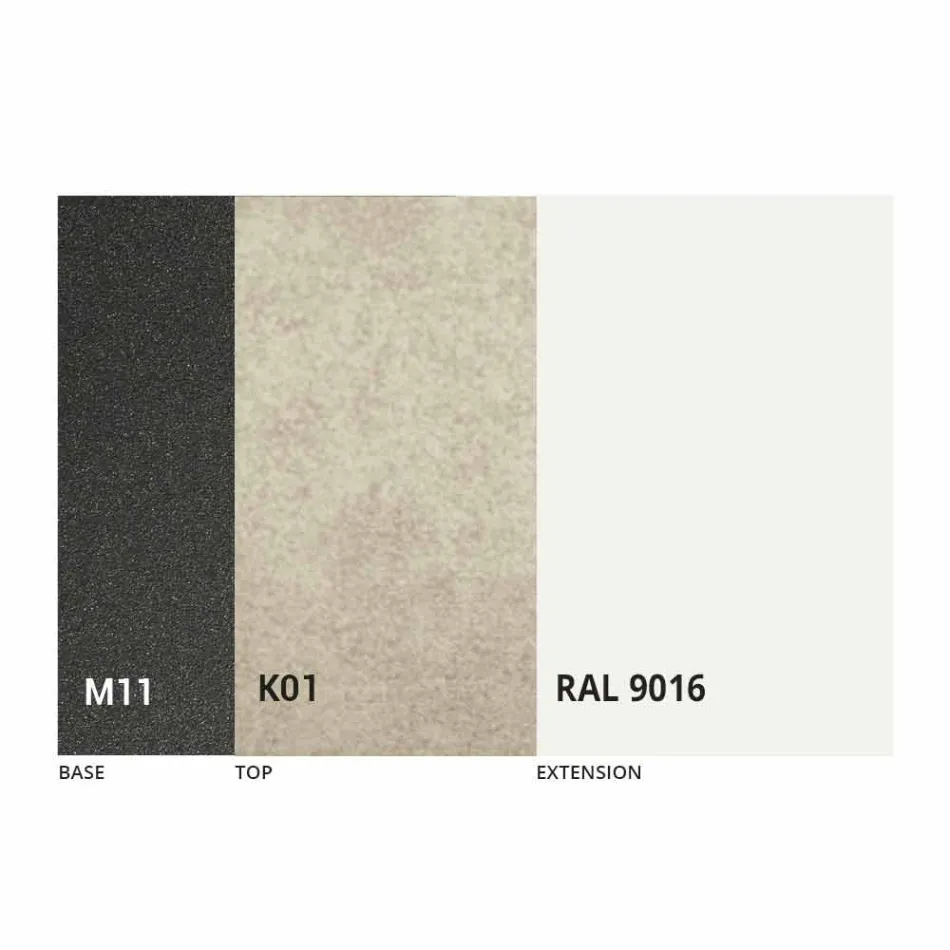 Tavolo Pranzo Allungabile Piano in Ceramica fino 2,8 m Made in Italy - Paoluccio Viadurini