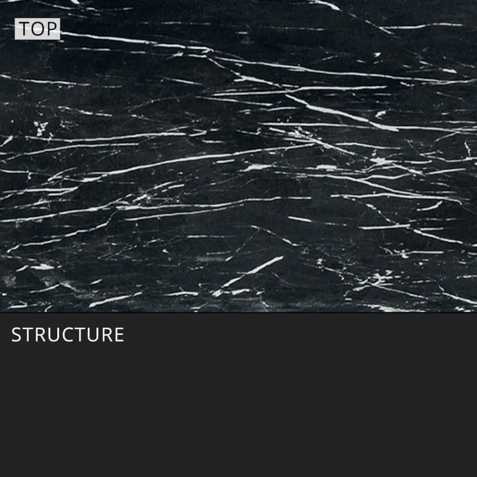 Tavolo Pranzo da Giardino in Alluminio e Hpl o Gres, Varie Finiture - Filomena Viadurini