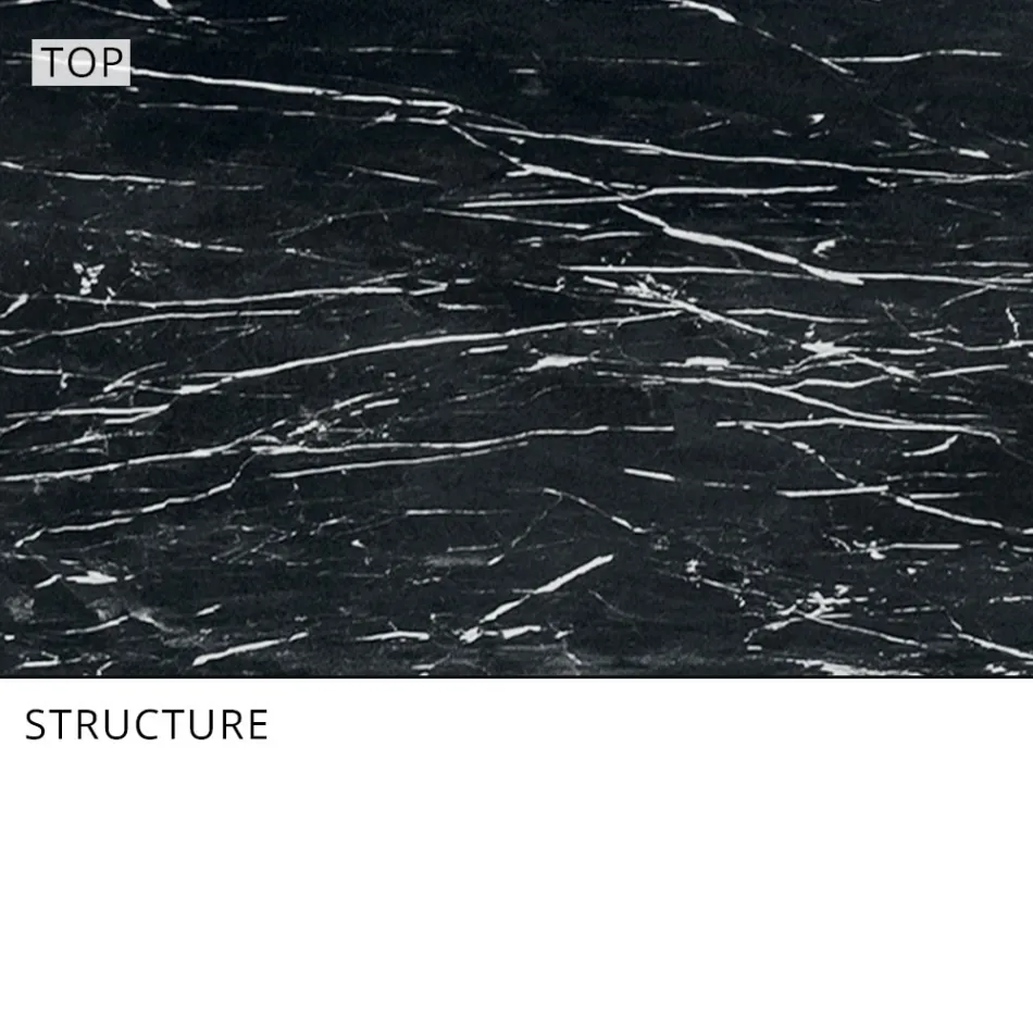 Tavolo Pranzo da Giardino in Alluminio e Hpl o Gres, Varie Finiture - Filomena Viadurini