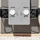 Tavolo Pranzo da Giardino in Alluminio e Hpl o Gres, Varie Finiture - Filomena Viadurini