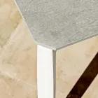 Tavolo Pranzo da Giardino in Alluminio e Hpl o Gres, Varie Finiture - Filomena Viadurini