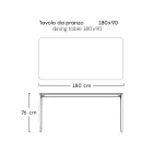 Tavolo Pranzo da Giardino Piano in Gres Porcellanato Made in Italy - Tarik Viadurini