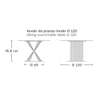 Tavolo Pranzo Esterno in Alluminio e Piano in Gres Made in Italy - Donovan Viadurini