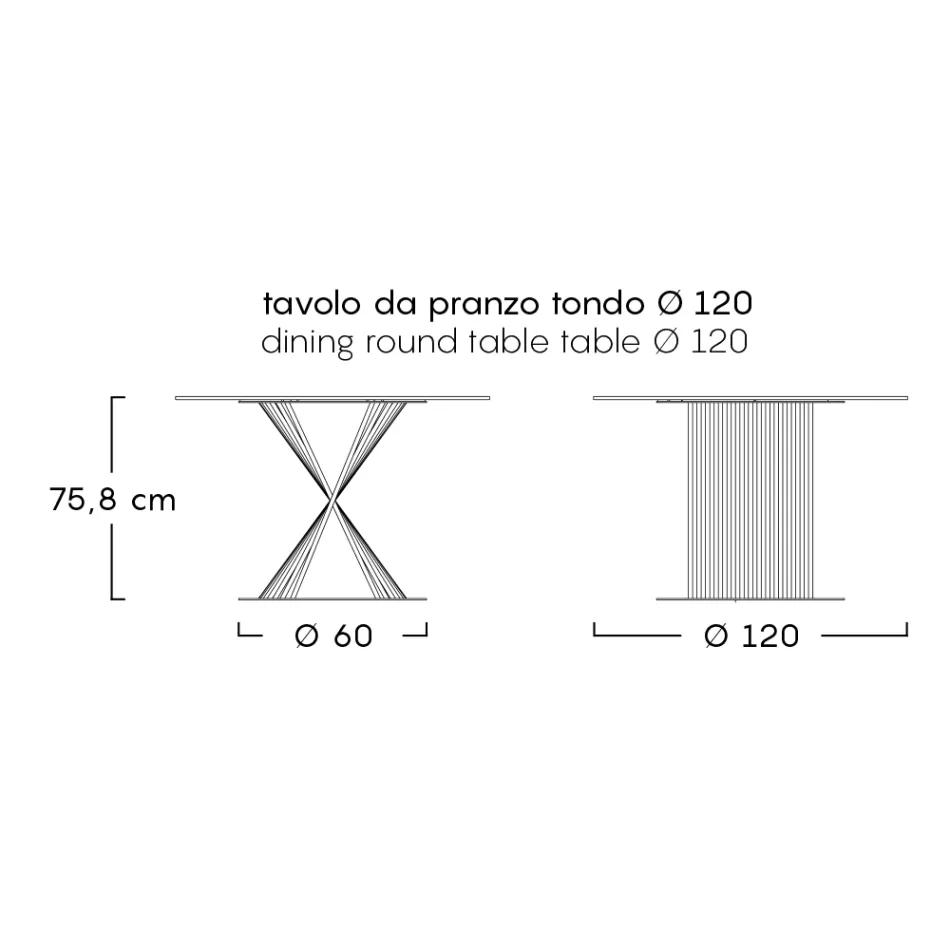 Tavolo Pranzo Esterno in Alluminio e Piano in Gres Made in Italy - Donovan Viadurini