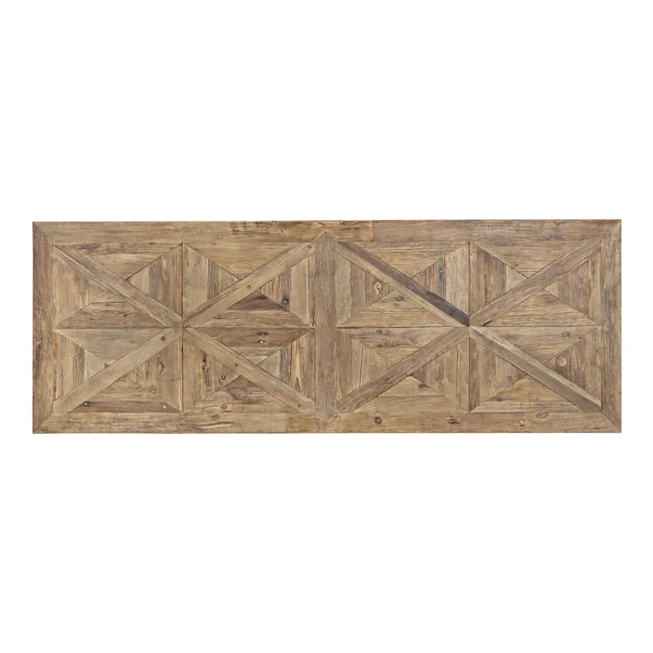 Tavolo Pranzo in Legno di Olmo Riciclato Design Classico Homemotion - Badia Viadurini