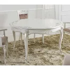 Tavolo Pranzo Rotondo Allungabile 240 cm in Legno Made in Italy - Baroque Viadurini