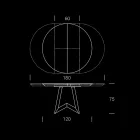 Tavolo Pranzo Rotondo con Piano Allungabile a 180 cm Made in Italy - Muschio Viadurini