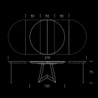 Tavolo Pranzo Tondo Allungabile a 270 cm in Ceramica Made in Italy - Muschio Viadurini