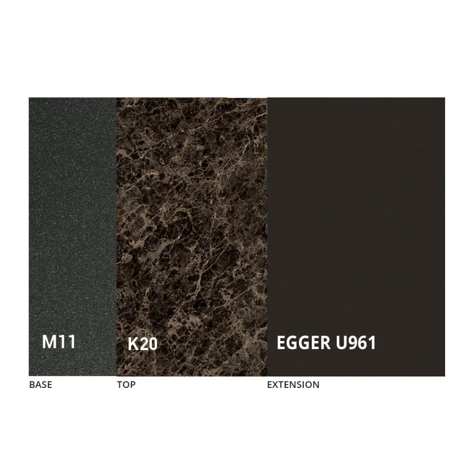 Tavolo Pranzo Tondo Allungabile a 270 cm in Ceramica Made in Italy - Muschio Viadurini