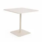 Tavolo Quadrato 80x80 cm da Esterno Realizzato in Alluminio Beige - Alfresco Viadurini