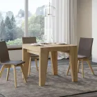 Tavolo Quadrato Allungabile a 246 cm in Legno Made in Italy - Fiore Viadurini