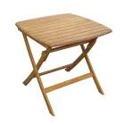 Tavolo Quadrato da Esterno Realizzato in Legno di Acacia - Tramonto Viadurini