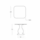 Tavolo Quadrato da Sala da Pranzo, Piano in HPL - Ottocento by Slide Viadurini