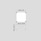 Tavolo quadrato fisso di design in MDF e acciaio cromato Luigi Viadurini