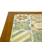 Tavolo Quadrato Realizzato in Legno di Acacia e Piano in Ceramica - Tecnica Viadurini