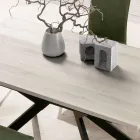 Tavolo Rettangolare Allungabile a 260 o 300 cm in HPL e Metallo - Charmy Viadurini