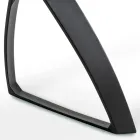 Tavolo Rettangolare con Piano in Rovere Impiallacciato e Base in Alluminio - Logan Viadurini