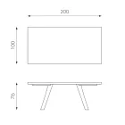 Tavolo Rettangolare con Piano in Rovere Impiallacciato e Base in Alluminio - Logan Viadurini