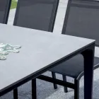 Tavolo Rettangolare da Giardino in Alluminio e Gres - Lunara Viadurini