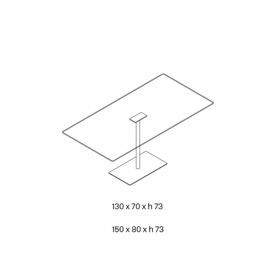 Tavolo Rettangolare Moderno in Vetro Fumè o Extrachiaro Made in Italy – Dolce Viadurini