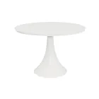 Tavolo Rotondo da Esterno in Alluminio Verniciato a Polveri e Vetro - Arcade Viadurini